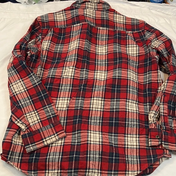 Old Navy Red and Blue Plaid flannel Shirt - Picture 5 of 5
